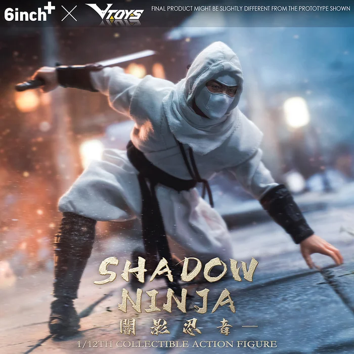 Shadow Ninja (White) 1/12 Scale Action Figure 8 Shadow Ninja (White) 1/12 Scale Action Figure - Image 6