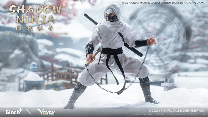 Shadow Ninja (White) 1/12 Scale Action Figure 5 Shadow Ninja (White) 1/12 Scale Action Figure - Image 3