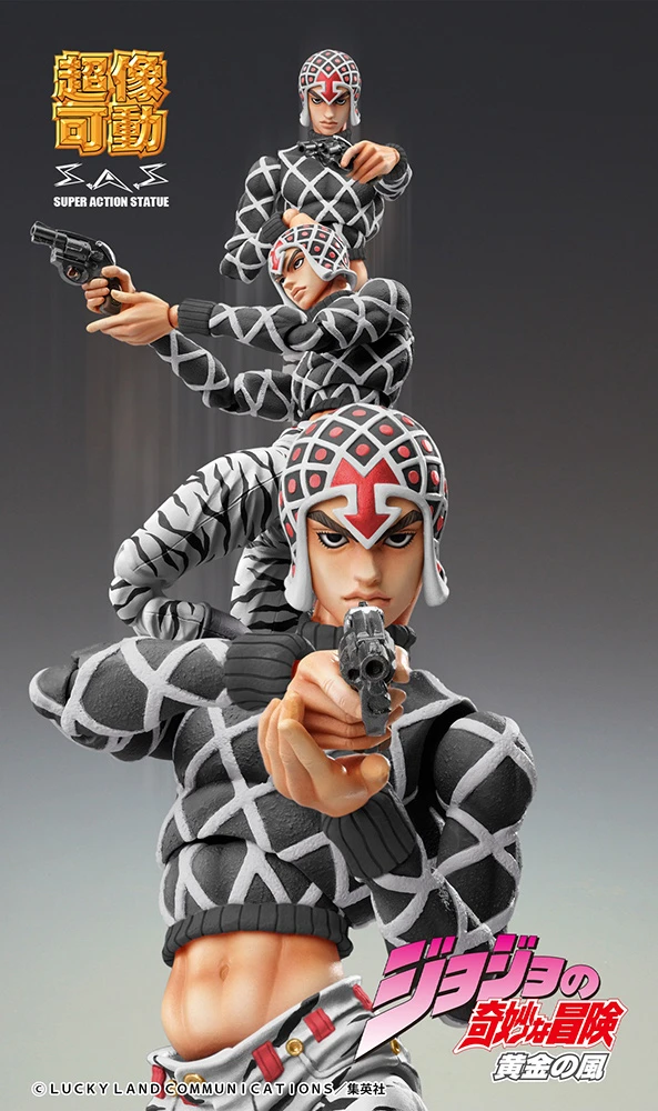 Super Action Statue Big JoJo's Bizarre Adventure Part 5 Guido Mista & Sex Pistols Ver. Black 10 Super Action Statue Big JoJo's Bizarre Adventure Part 5 Guido Mista & Sex Pistols Ver. Black - Image 8